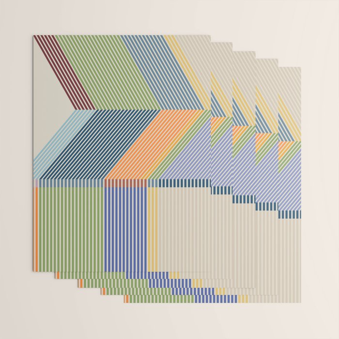 Linear Bauhaus Pattern 2 Wrapping Paper Gallery Image 3