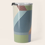 Linear Bauhaus Pattern 2 Travel Mug Gallery Image 3
