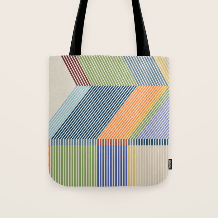 Linear Bauhaus Pattern 2 Tote Bag Gallery Image 1