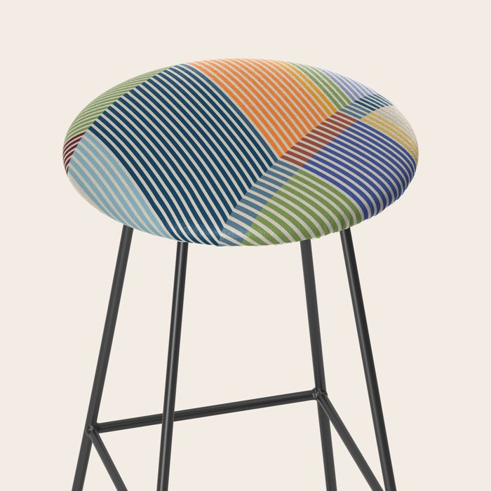 Linear Bauhaus Pattern 2 Stool Gallery Image 2