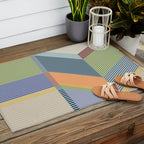 Linear Bauhaus Pattern 2 Outdoor Rug Gallery Image 2