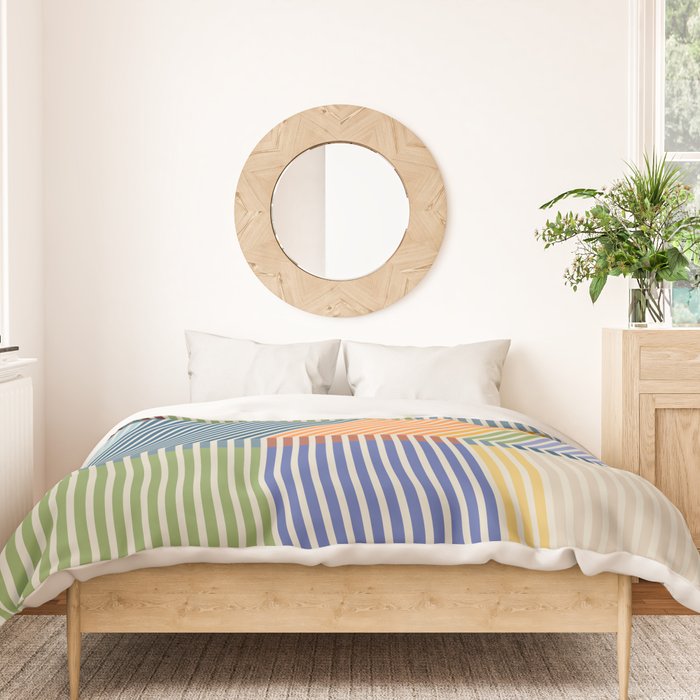 Linear Bauhaus Pattern 2 Duvet Cover Gallery Image 3