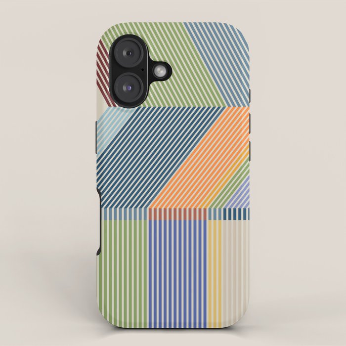 Linear Bauhaus Pattern 2 iPhone Case Gallery Image 1