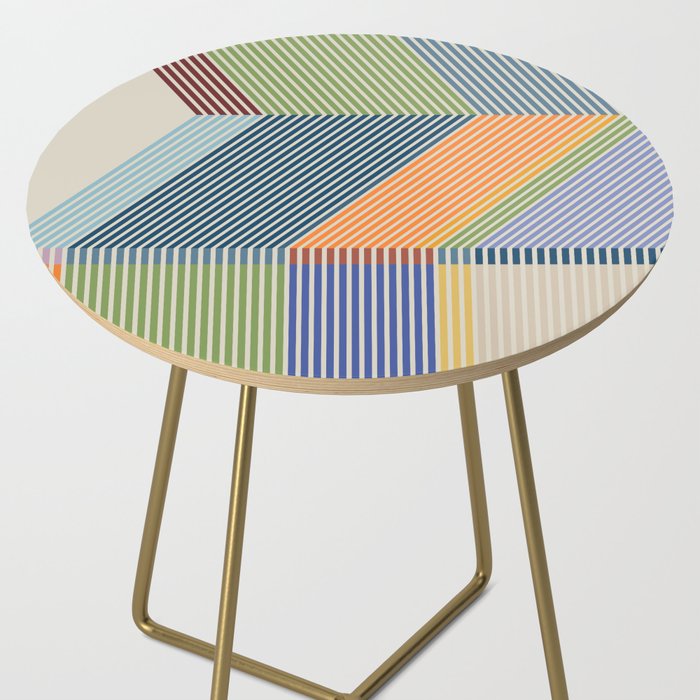 Linear Bauhaus Pattern 2 Side Table Gallery Image 2
