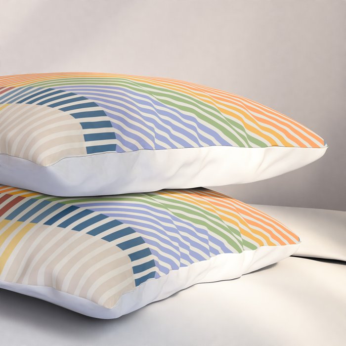 Linear Bauhaus Pattern 2 Pillow Sham Gallery Image 3
