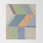 Linear Bauhaus Pattern 2 Throw Blanket Gallery Image 2