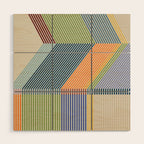 Linear Bauhaus Pattern 2 Wood Wall Art Gallery Image 1