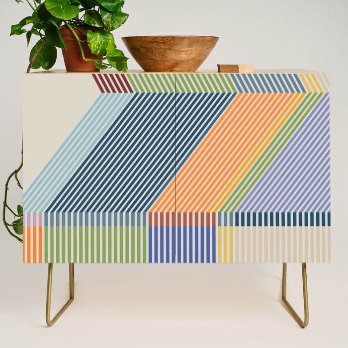 Linear Bauhaus Pattern 2 Credenza Gallery Image 1