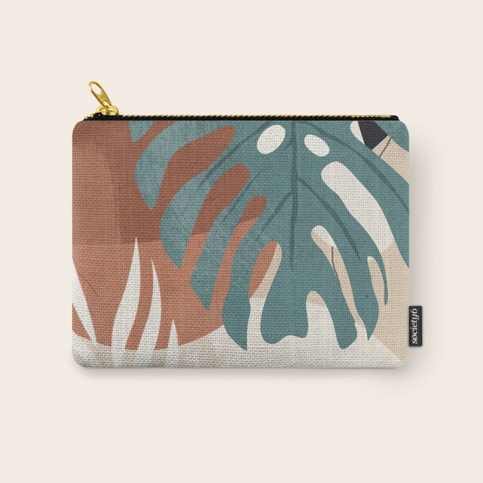 Abstract Art Tropical Leaves  Carry All Pouch Gallery Image 1
