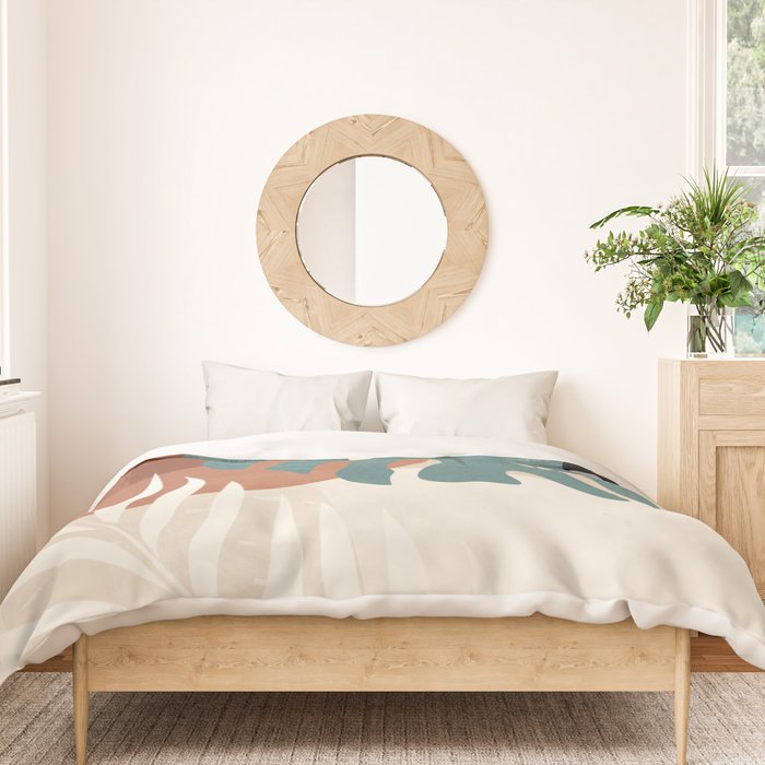 Abstract Art Tropical Leaves  Duvet Cover Gallery Image 3