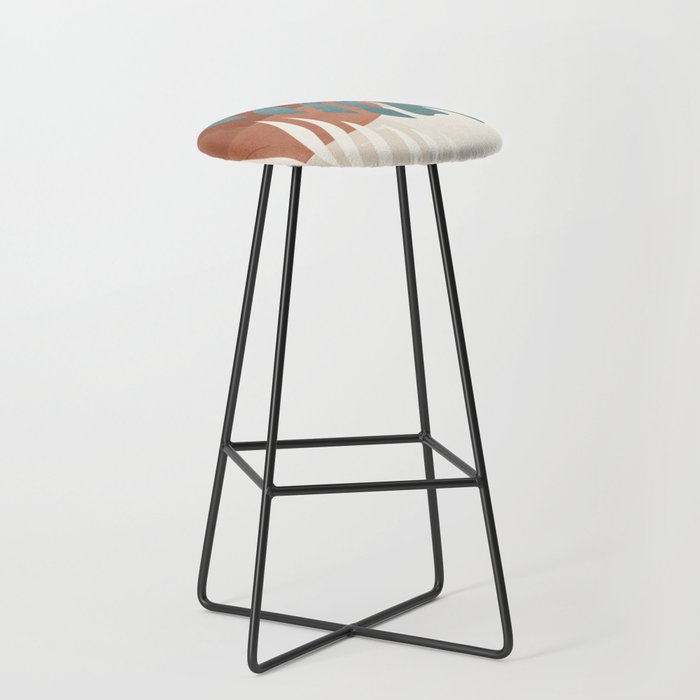 Abstract Art Tropical Leaves  Stool Gallery Image 1