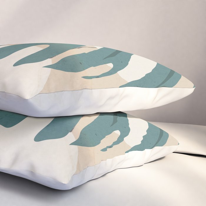 Abstract Art Tropical Leaves  Pillow Sham Gallery Image 3