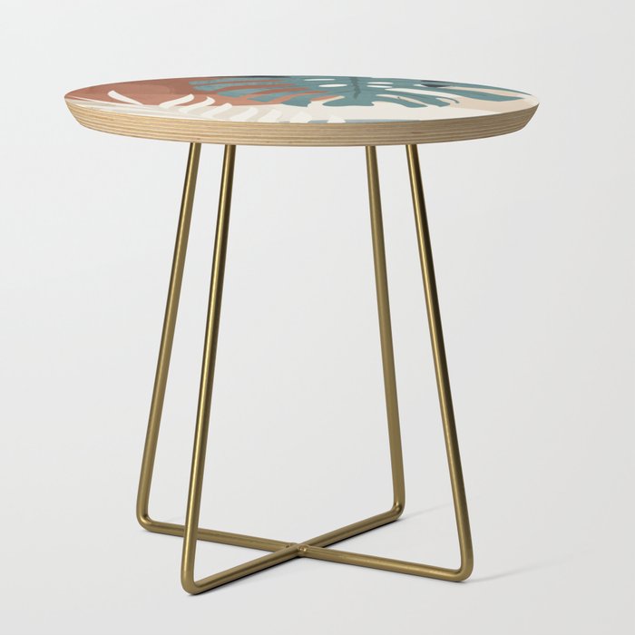 Abstract Art Tropical Leaves  Side Table Gallery Image 1