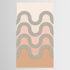 Mid Century Waves - Blush Pink Tablecloth Gallery Image 2