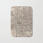 Old Spokane WA Map (1924) The Lilac City Washington State Vintage Atlas Bath Mat Gallery Image 1