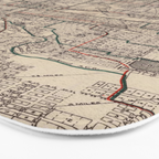 Old Spokane WA Map (1924) The Lilac City Washington State Vintage Atlas Bath Mat Gallery Image 3
