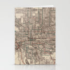Old Spokane WA Map (1924) The Lilac City Washington State Vintage Atlas Stationery Card Gallery Image 2