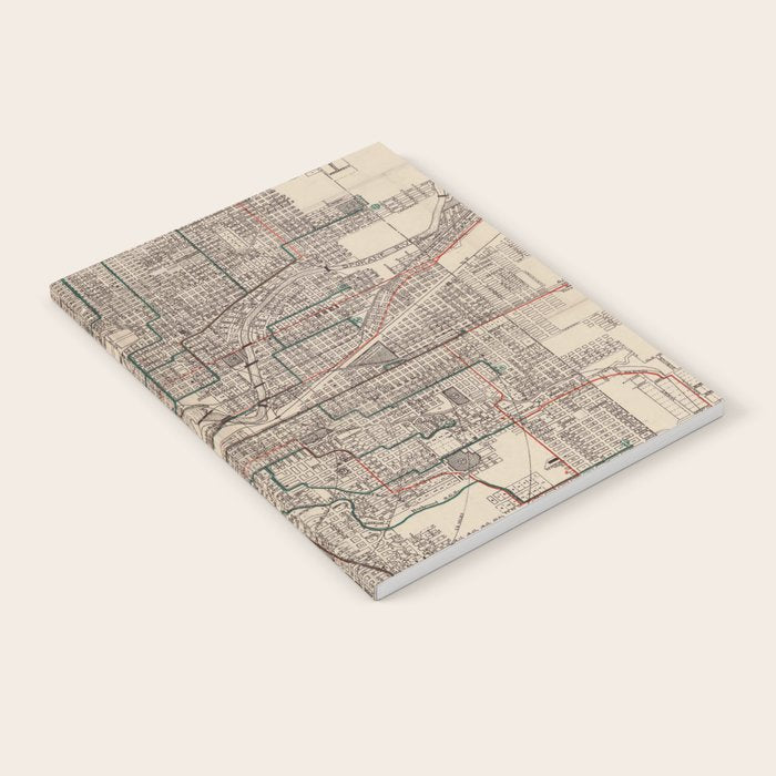 Old Spokane WA Map (1924) The Lilac City Washington State Vintage Atlas Notebook Gallery Image 1