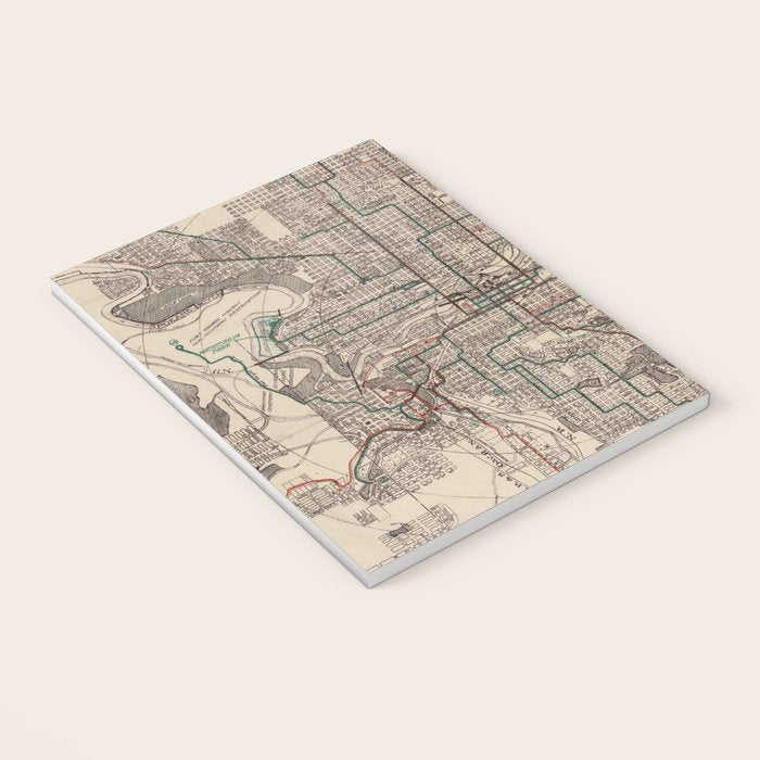 Old Spokane WA Map (1924) The Lilac City Washington State Vintage Atlas Notebook Gallery Image 3