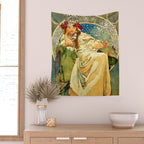 Alphonse Mucha  "Princess Hyacinth" Wall Tapestry Gallery Image 2