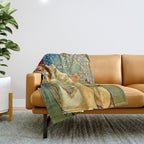 Alphonse Mucha  "Princess Hyacinth" Throw Blanket Gallery Image 1
