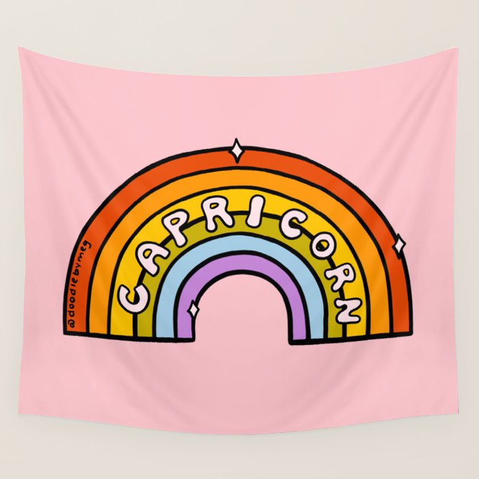Capricorn Rainbow Wall Tapestry Gallery Image 4