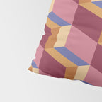 Cuboid Geometric Abstract Shapes Pattern XVIII Pillow Sham Gallery Image 4