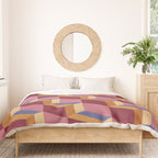Cuboid Geometric Abstract Shapes Pattern XVIII Duvet Cover Gallery Image 3
