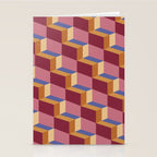 Cuboid Geometric Abstract Shapes Pattern XVIII Stationery Card Gallery Image 2