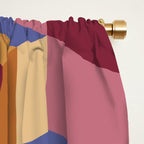 Cuboid Geometric Abstract Shapes Pattern XVIII Window Curtain Gallery Image 2