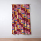 Cuboid Geometric Abstract Shapes Pattern XVIII Window Curtain Gallery Image 3
