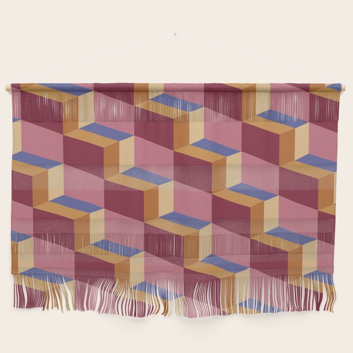 Cuboid Geometric Abstract Shapes Pattern XVIII Wall Hanging Gallery Image 1