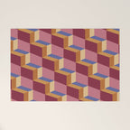 Cuboid Geometric Abstract Shapes Pattern XVIII Welcome Mat Gallery Image 1