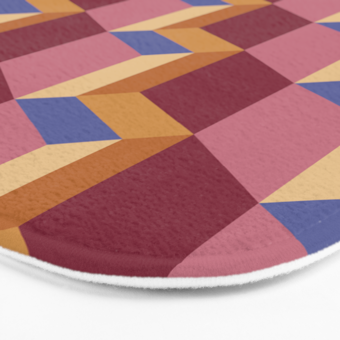 Cuboid Geometric Abstract Shapes Pattern XVIII Bath Mat Gallery Image 3