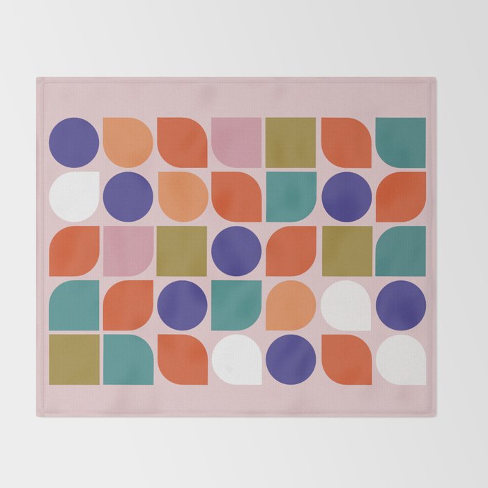 Colorful Geometry Throw Blanket Gallery Image 2