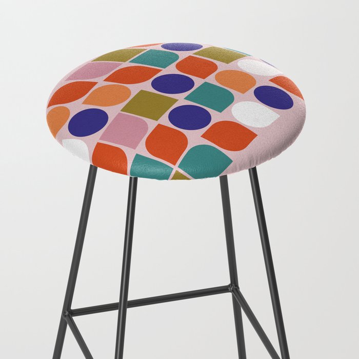 Colorful Geometry Stool Gallery Image 2