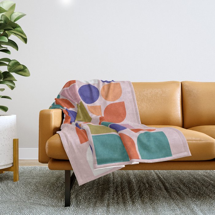 Colorful Geometry Throw Blanket Gallery Image 1