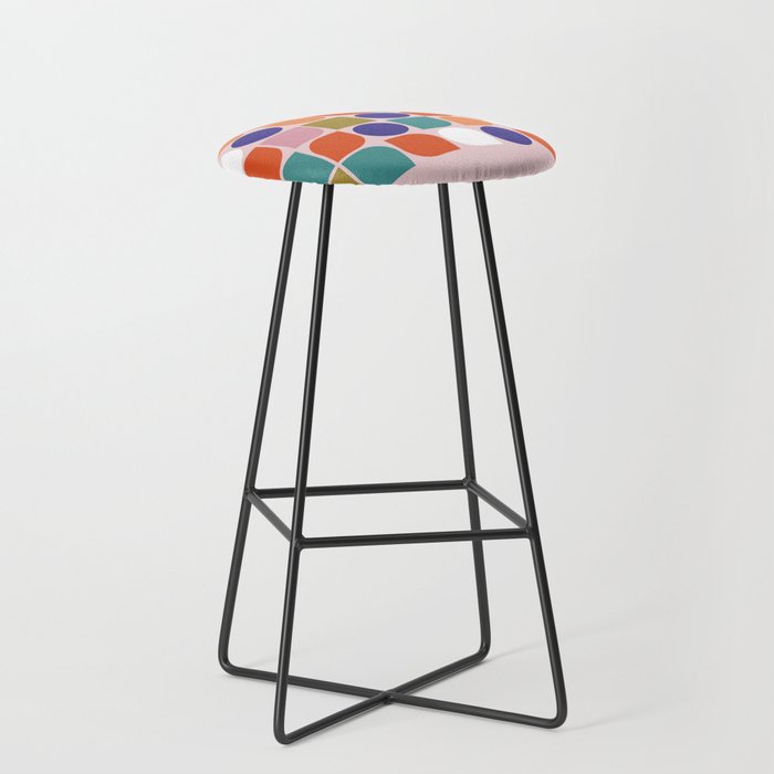 Colorful Geometry Stool Gallery Image 1