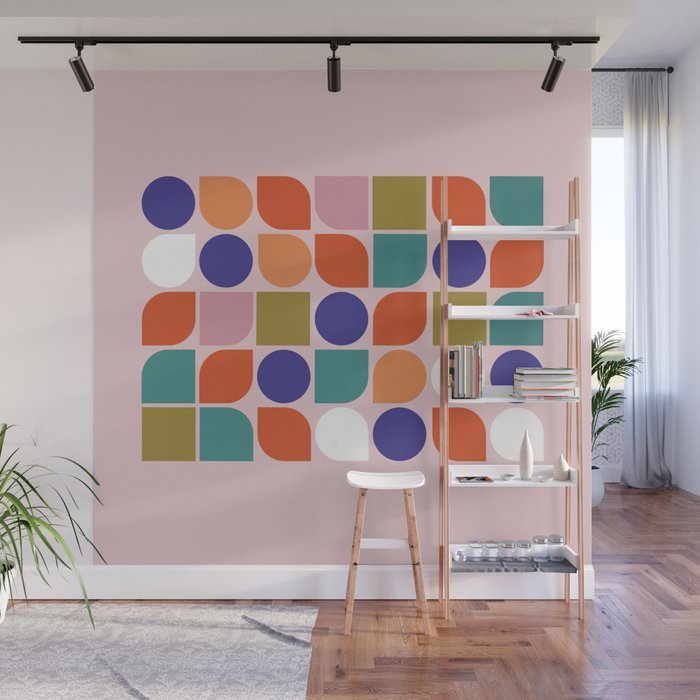 Colorful Geometry Wall Mural Gallery Image 1