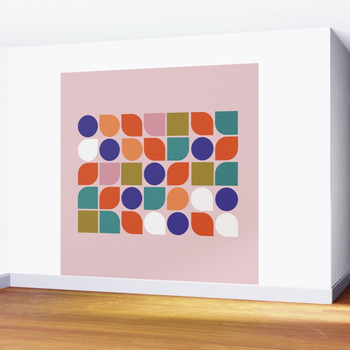 Colorful Geometry Wall Mural Gallery Image 2