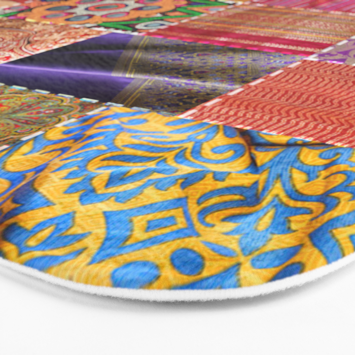 Boho Sari Patchwork Quilt Bath Mat Gallery Image 3