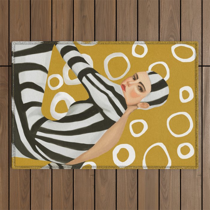 She Was Here Outdoor Rug Gallery Image 1