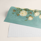White Roses in Blue Vase Wrapping Paper Gallery Image 2