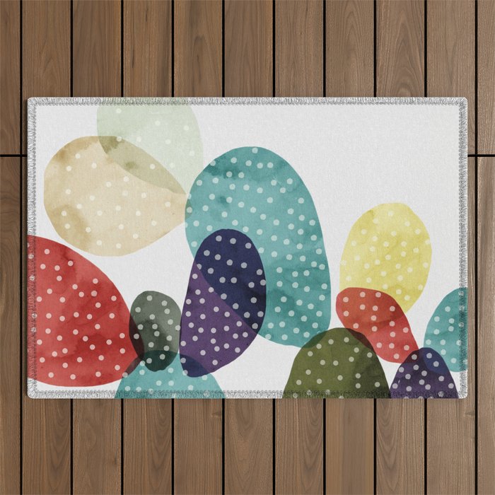 Cactus watercolor II Outdoor Rug Gallery Image 1