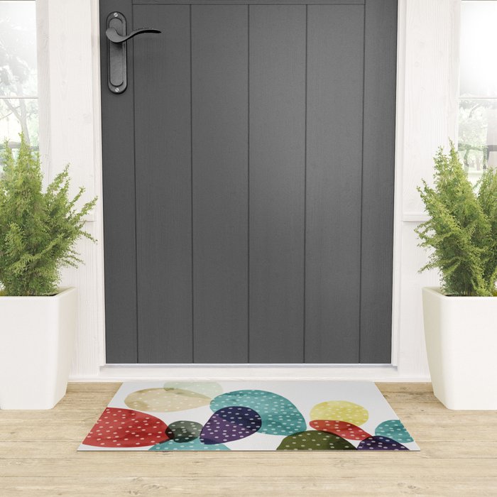 Cactus watercolor II Welcome Mat Gallery Image 3