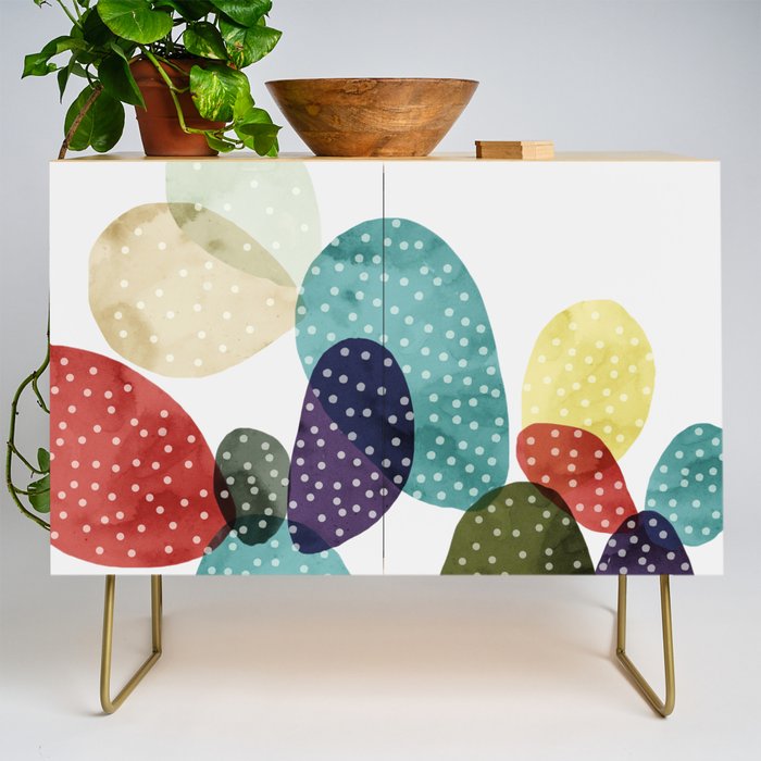 Cactus watercolor II Credenza Gallery Image 1