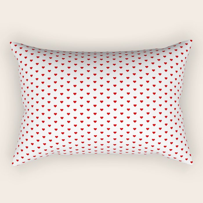 Small Red heart pattern Rectangular Pillow Gallery Image 1
