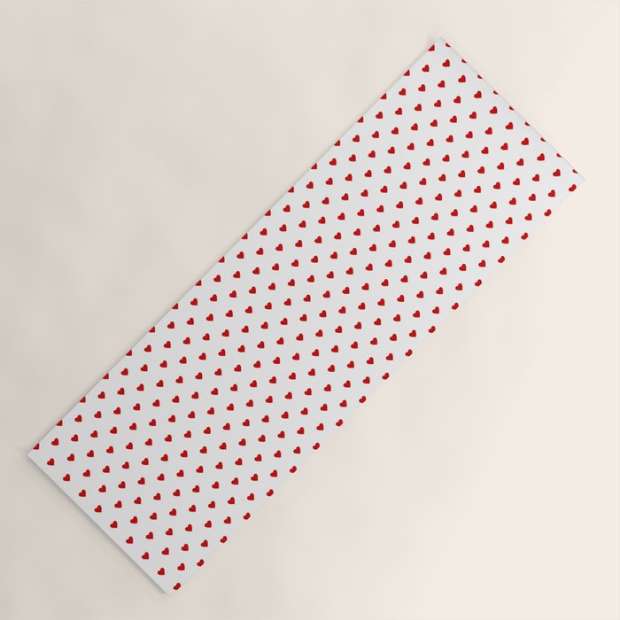 Small Red heart pattern Yoga Mat Gallery Image 1