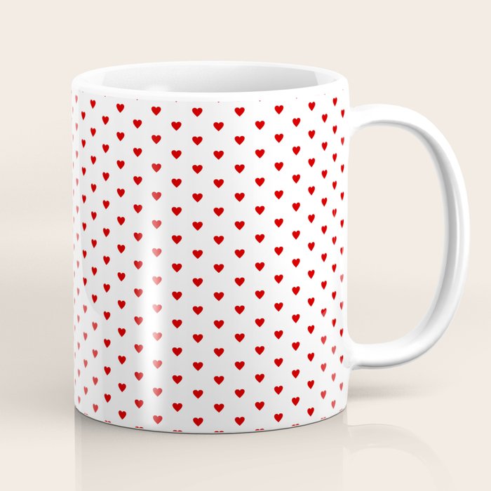 Small Red heart pattern Coffee Mug Gallery Image 1