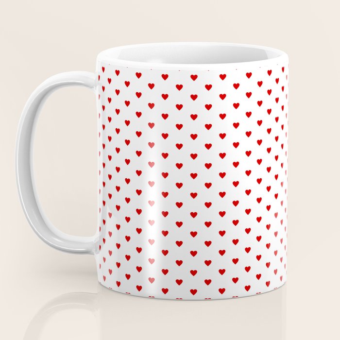 Small Red heart pattern Coffee Mug Gallery Image 3